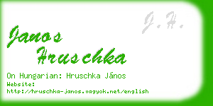 janos hruschka business card